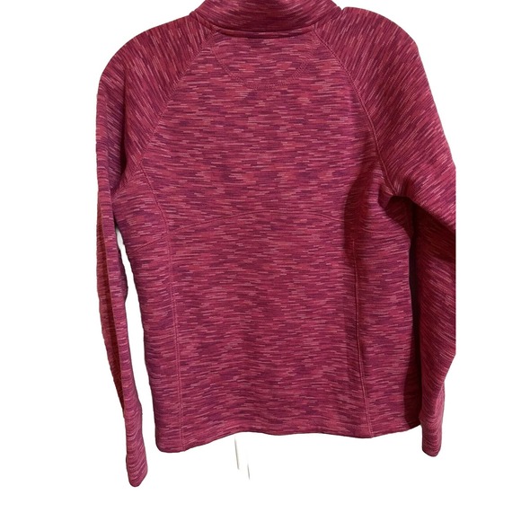 Tek Gear Womens 1/4 Zip Pullover Fleece Jacket Pink Space Dye Long Sleeve M - Picture 7 of 8